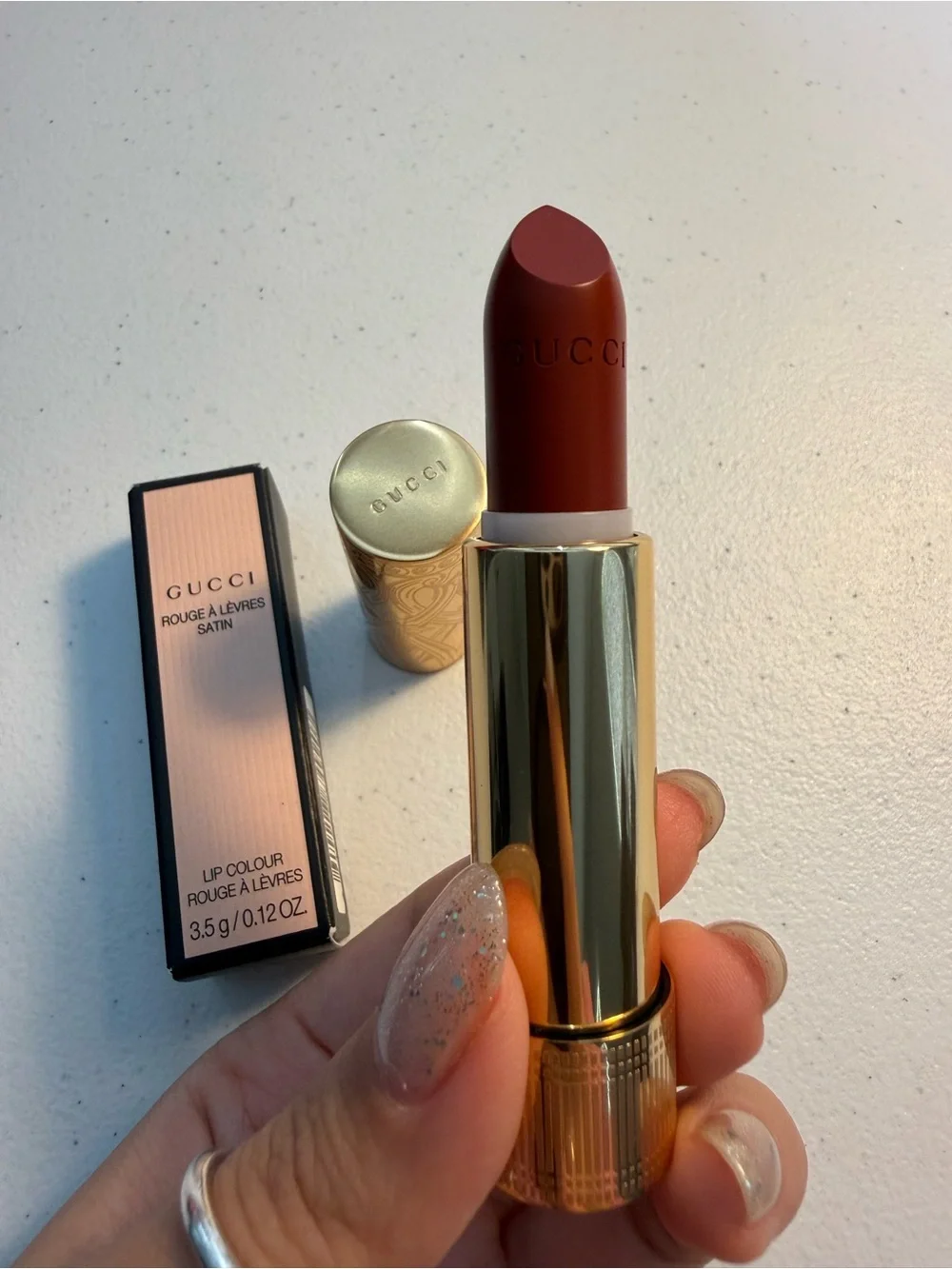 Gucci Rouge à Lèvres Satin Lipstick 505 Janet Rust Brown 3.5g/.12oz